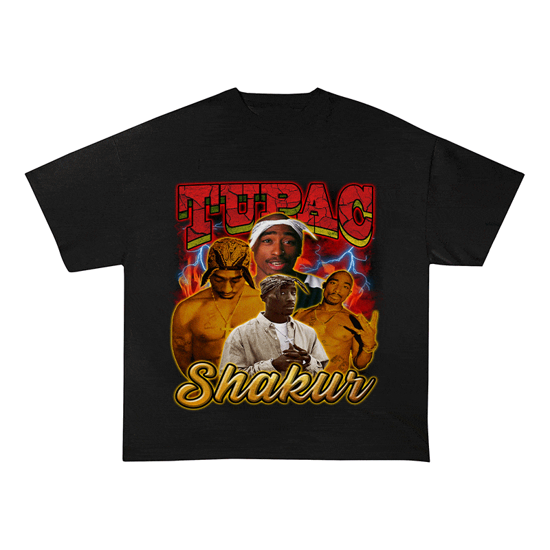 TUPAC SHAKUR HEAVY WEIGHT COTTON TEE-9141