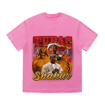 TUPAC SHAKUR HEAVY WEIGHT COTTON TEE-9141