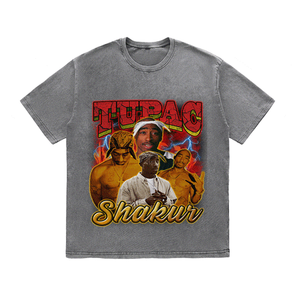 TUPAC SHAKUR HEAVY WEIGHT COTTON TEE-9141