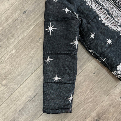 VIGENCITA BLACK TAPESTRY COAT