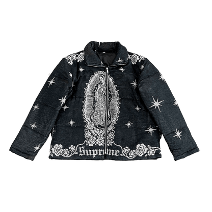 VIGENCITA BLACK TAPESTRY COAT