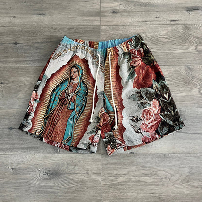 VIRGENCITA TAPESTRY SHORTS