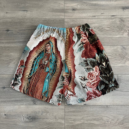VIRGENCITA TAPESTRY SHORTS