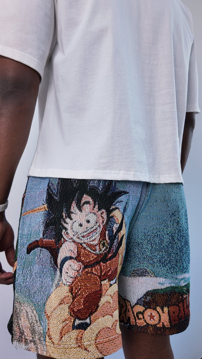 YOUNG GOKU TAPESTRY SHORTS