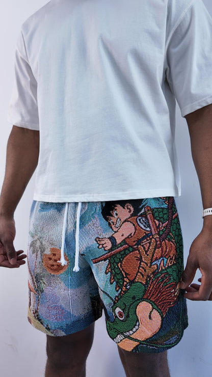 YOUNG GOKU TAPESTRY SHORTS